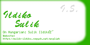 ildiko sulik business card